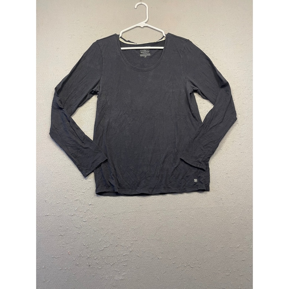 Lucky Brand Shirt Cotton Modal Spandex Black Large Womens